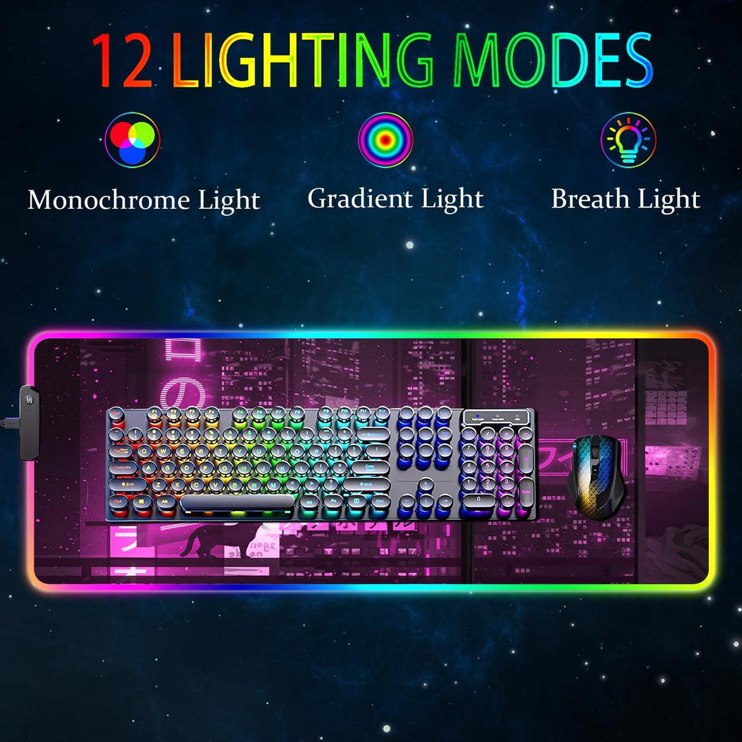Armanza Alfombrilla de Ratón RGB para Juegos, Alfombrilla Grande co...