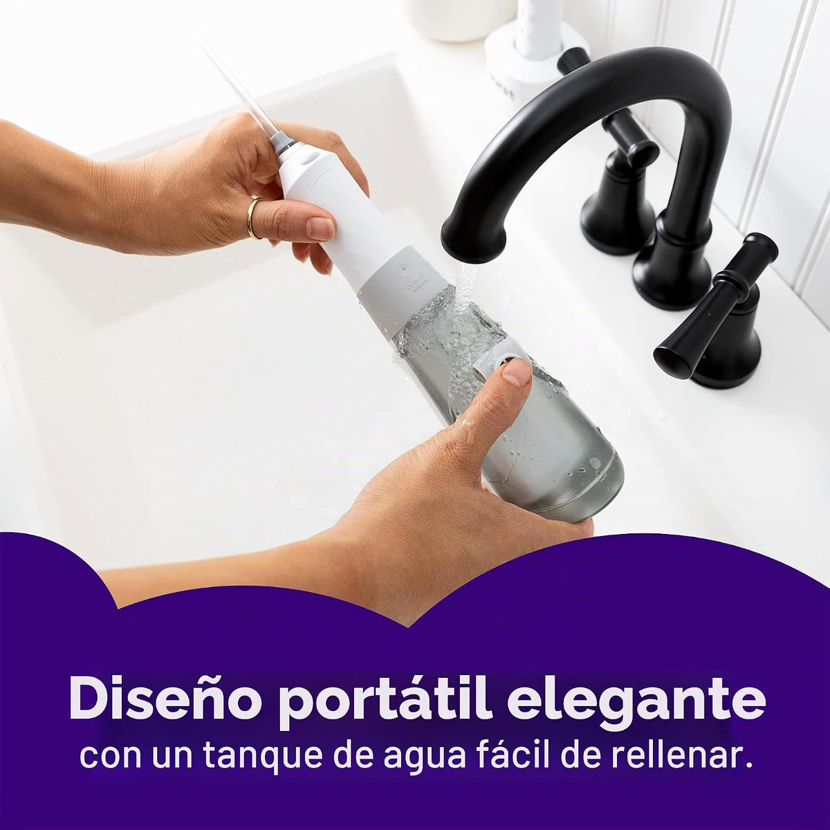 BURST Water Flosser Eléctrico para limpieza de dientes (3 modos/Blanco)