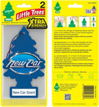 LITTLE TREES Ambientador de coche | Xtra Strength proporciona un aroma de larga duración para el automóvil o el hogar | Impulso extra de fragancia | Aroma de coche nuevo, 24 ambientadores