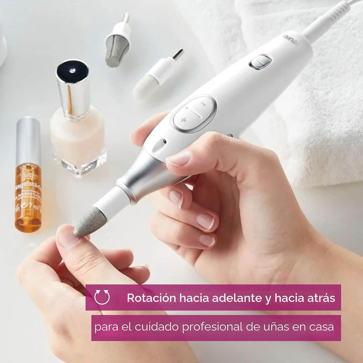 Beurer MP42 - Taladro de uñas, kit de uñas 7 en 1 con brocas de tal...