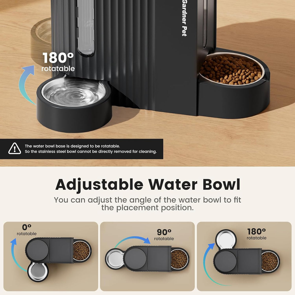 Comedero automático por gravedad para gatos, juego dispensador de agua y alimento, tazones de acero inoxidable