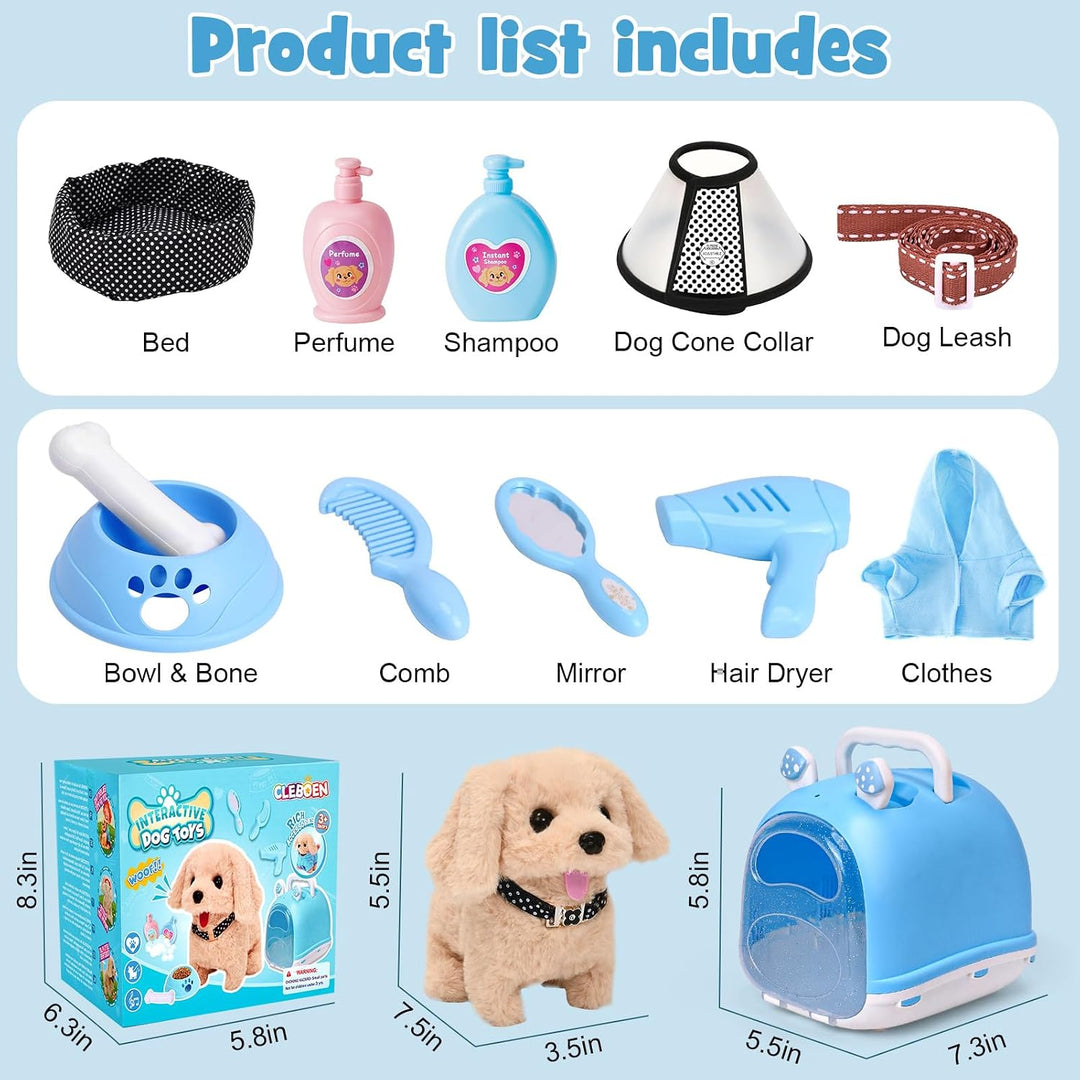 Cleboen 14 piezas de juguetes de perro robot para niños, niñas y ni...