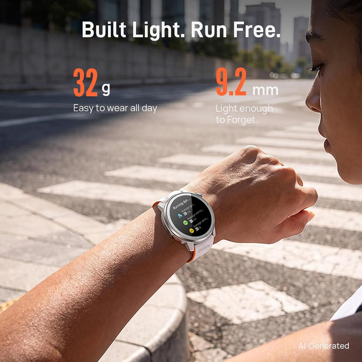 mibro AeroPace - Reloj inteligente con GPS para correr, ligero, 1.732 in