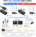 Adaptador de pantalla de video HDMI a USB C, concentrador de gafas