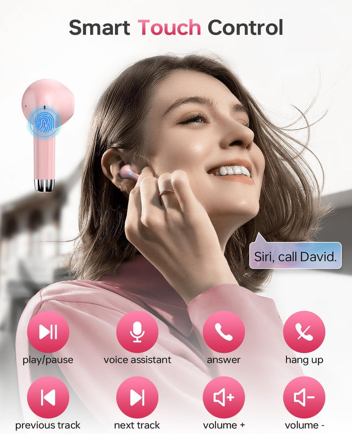 KTGEE Auriculares inalámbricos Bluetooth 5.3, reproducción de 40 ho...