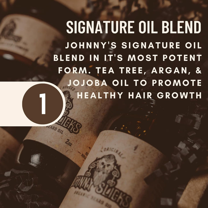Johnny Slicks Aceite orgánico para barba | Hidrata, reduce la piel...
