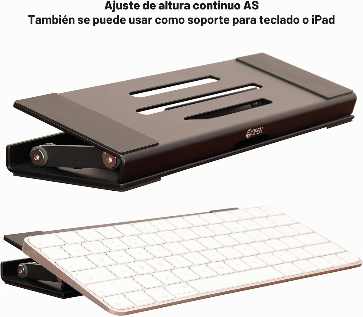 Psitek Soporte elevador plegable de aluminio 3 en 1 ajustable y ple...