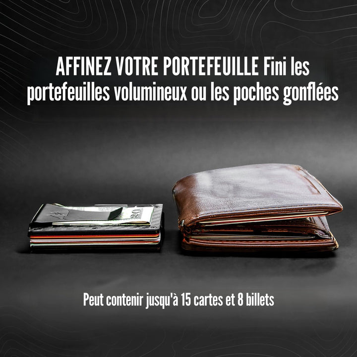 Mountain Voyage - Cartera minimalista para hombres y mujeres con cl...