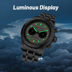 SEA-GULL Relojes mecánicos para hombre, GMT con calendario dual, diseño ojo de panda, reloj de pulsera automático, Seagull ST2502, taquímetro, luminoso, 6177