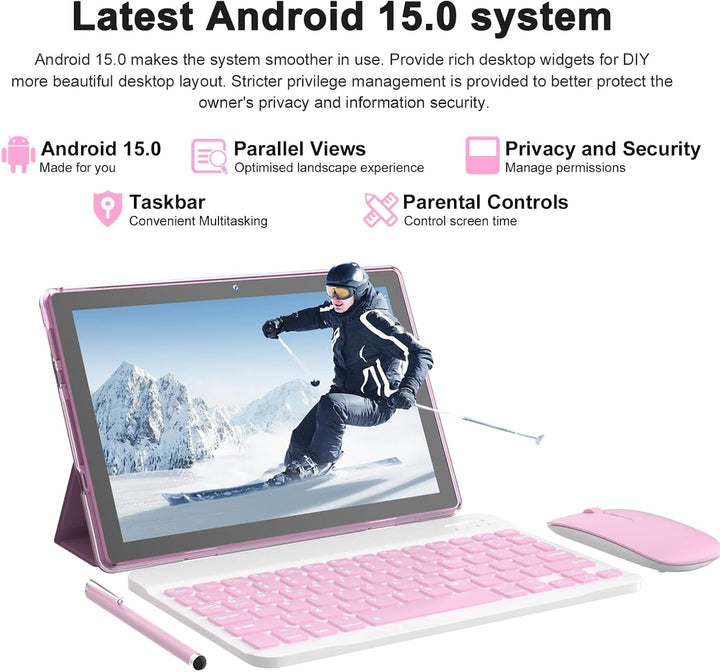 Tablet Android 15 de 10 pulgadas, 12(3+9)GB RAM+64GB ROM, Tabletas...