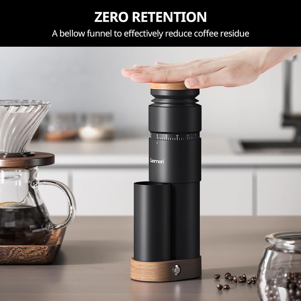 Geimori T38 Plus - Molinillo de café para expreso/goteo, antiestático de