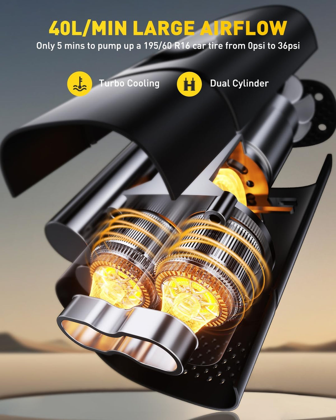 AUXITO AS1 PRO - Compresor de aire portátil para inflador de neumát...