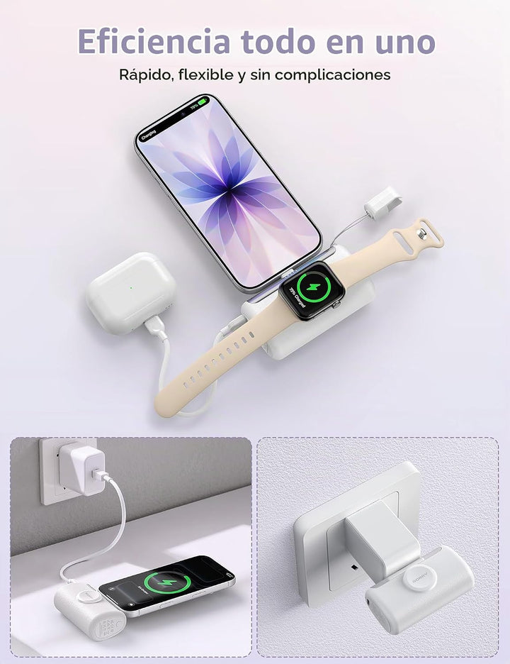 RORRY Cargador portátil 5000mAh 10000mAh Mini Power Bank Travel Ess...