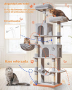 Taoqimiao Gran Árbol para Gatos, 73 in de Altura Torre para Gatos con 2 Dens Felinos Acolchados