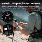 Reloj inteligente plateado para hombre, AMOLED de 1.43 pulgadas