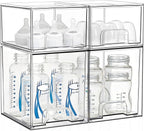 Organizador de Almacenamiento para Botellas de Bebé: Cajones Apilables de Acrílico