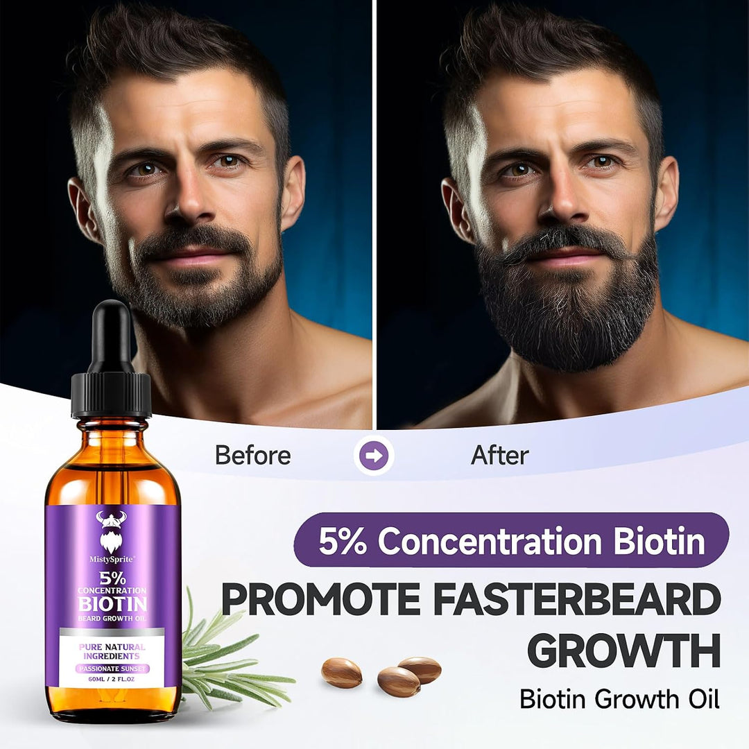 Aceite para el Crecimiento de la Barba - Concentración de Biotina a...