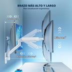 ARES WING Soporte de pared para monitor único ultraancho de 17-40 pulgadas