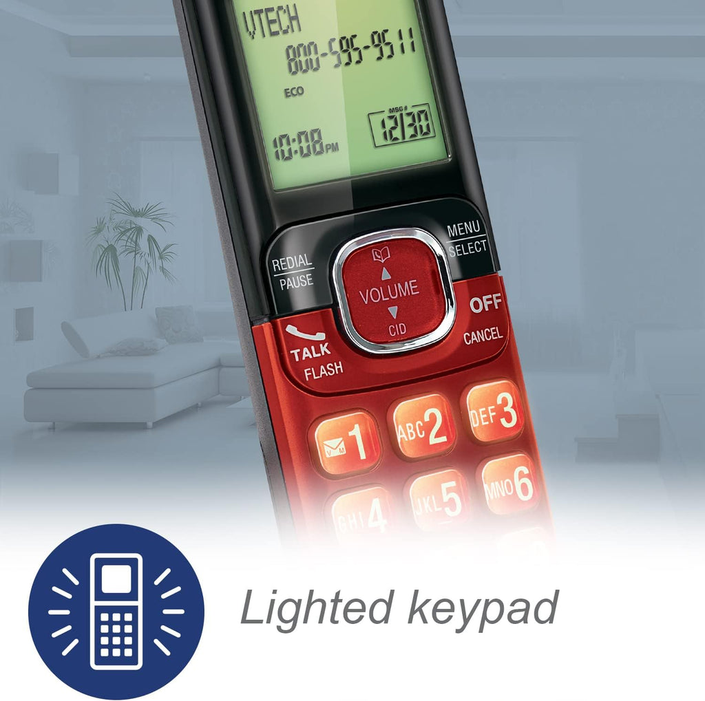 VTech CS6529-4B Sistema de telefonía inalámbrica de 4 receptores con contestador, con identificador de llamadas/llamada en espera