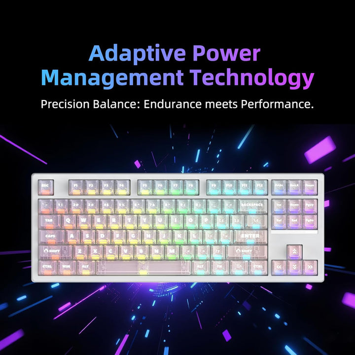 Teclado mecánico con cable IROK FE87 V2, tasa de sondeo dual de 8 K...