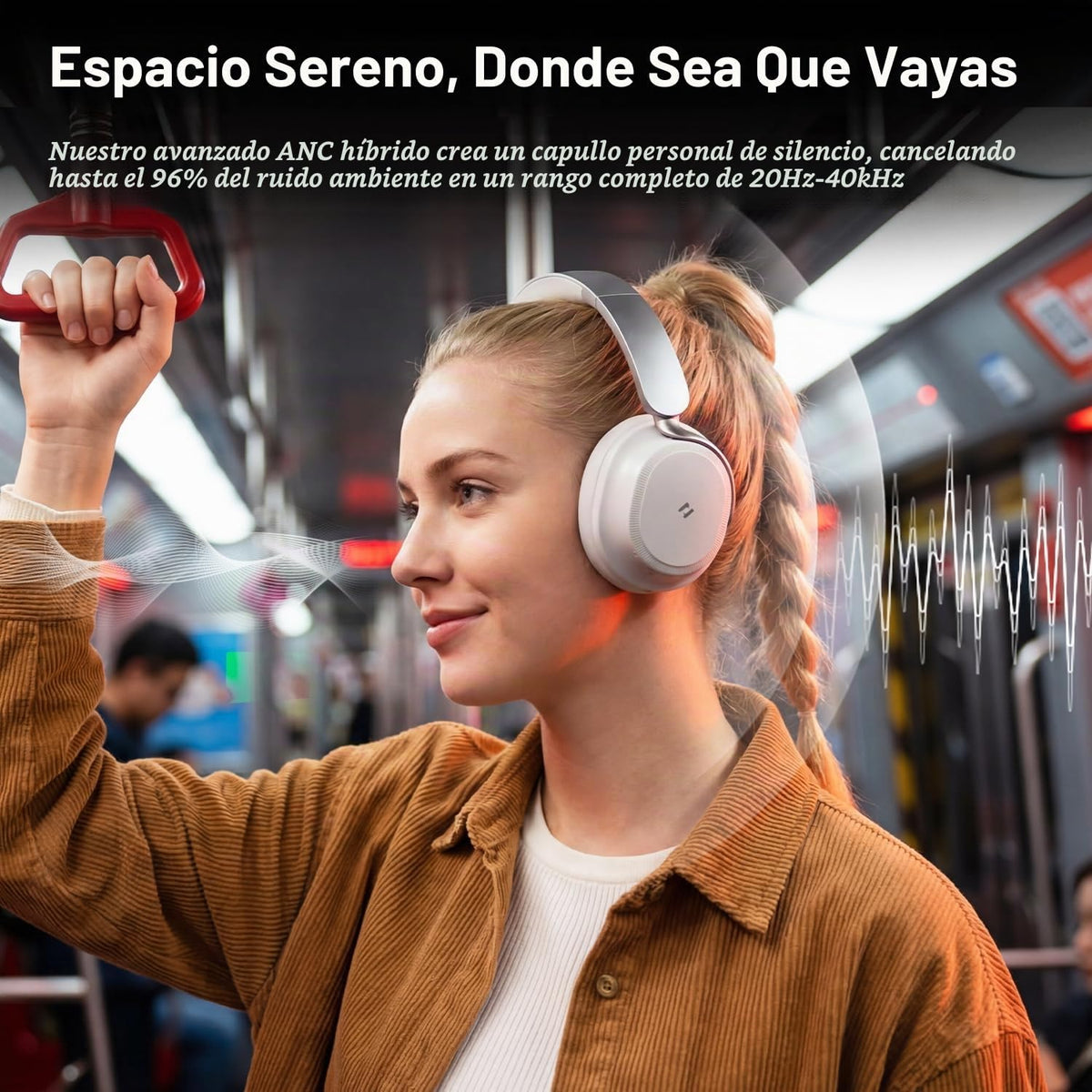 havit Auriculares con cancelación de ruido sobre la oreja, auriculares inalámbricos Bluetooth con tiempo de reproducción de 132 horas, carga rápida de 5 minutos = 5 horas, plegables, dispositivo doble