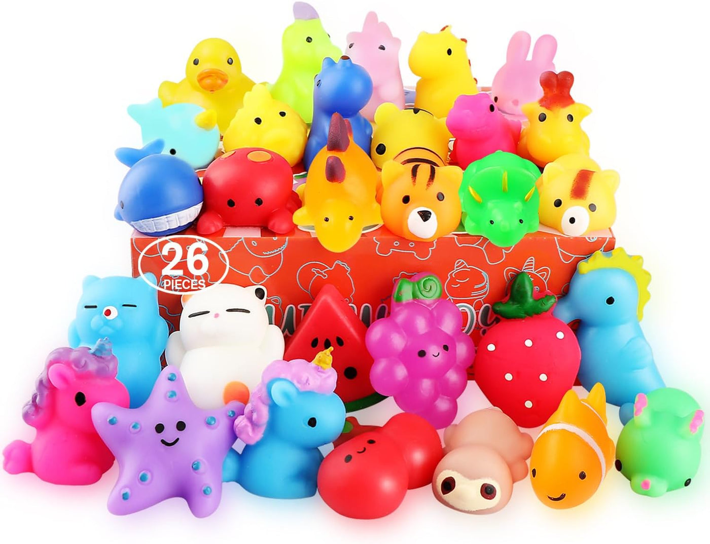 nobasco Squishies paquete de 26 juguetes esponjosos Mochi