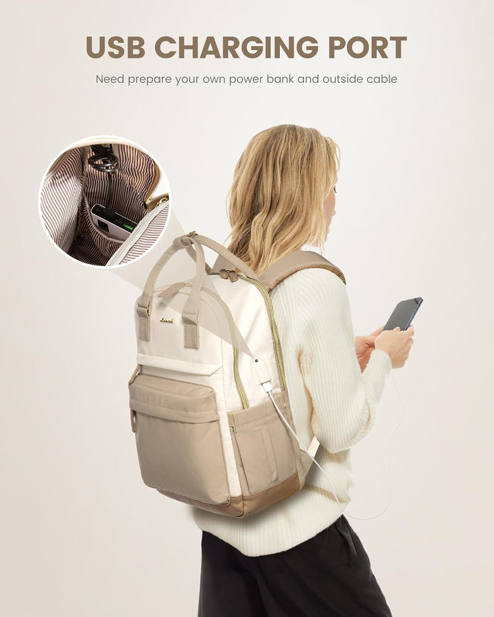 LOVEVOOK - Mochila para laptop de viaje para mujer, antirrobo, con...