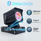 Máquina de burbujas recargable con control remoto, luces RGB y rotación automática