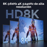 UGREEN 8K@60Hz HDMI Displayport KVM Switch 3 monitores 2 ordenadore...