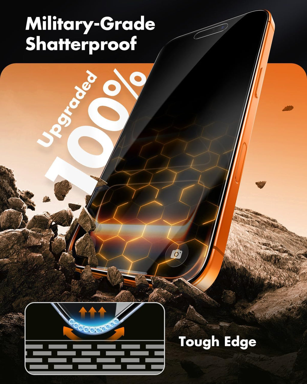 UNBREAKcable - Protector de pantalla de privacidad para iPhone 17 Pro Max, caja QuickSet
