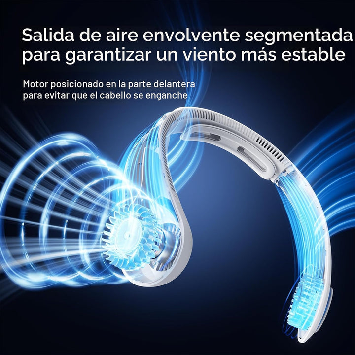 JISULIFE Ventilador de Cuello Portátil Actualizado, Correa de Cuell...