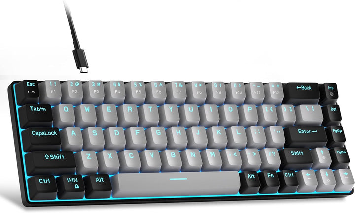 MageGee MK-Box - Teclado portátil 60% mecánico para juegos, retroil...