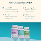 Bettervits Multivitamínico para mujeres y hombres con 13 vitaminas