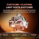 Gaozen Teclado mecánico para juegos FURYCUBE 68% con retroiluminaci...
