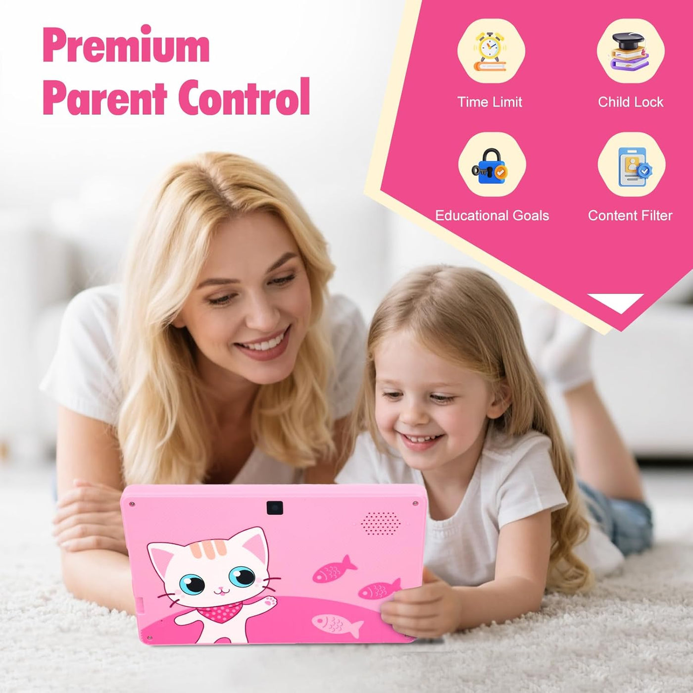 Tablet para niños de 7\u201D de UJoyFeel con control parental, tabl...