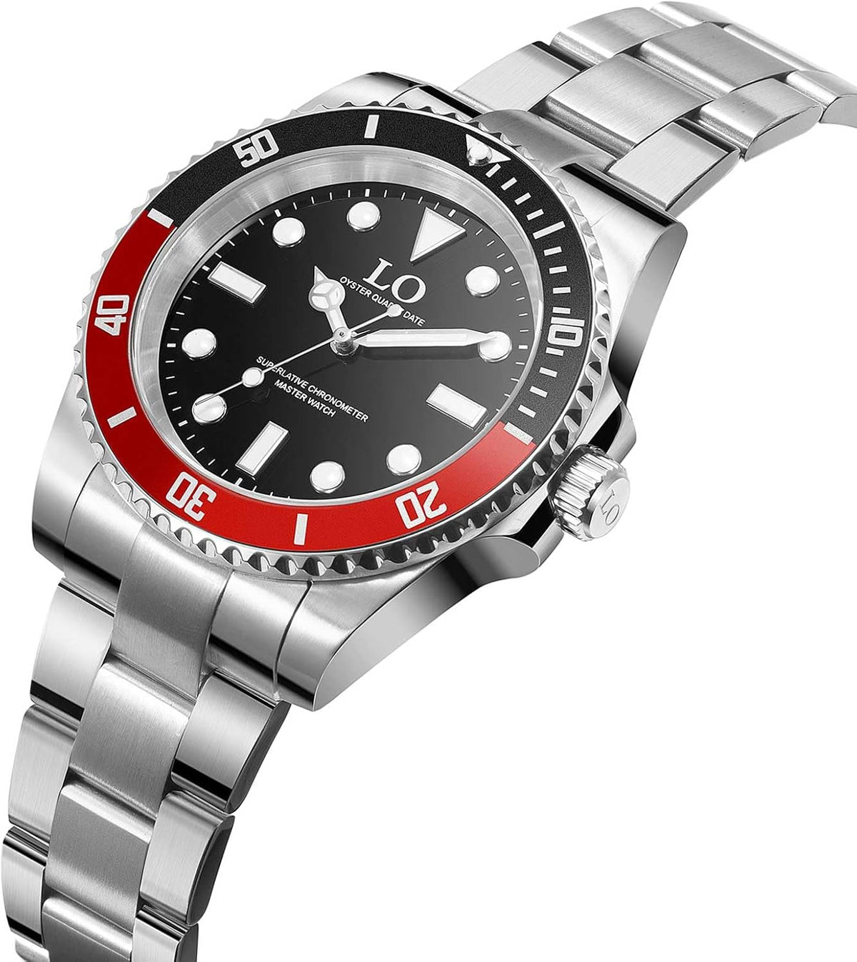 LO Reloj Oyster para hombre, cronógrafo analógico, de cuarzo, acero inoxidable, impermeable, cristal de zafiro, regalo de lujo, simple y casual