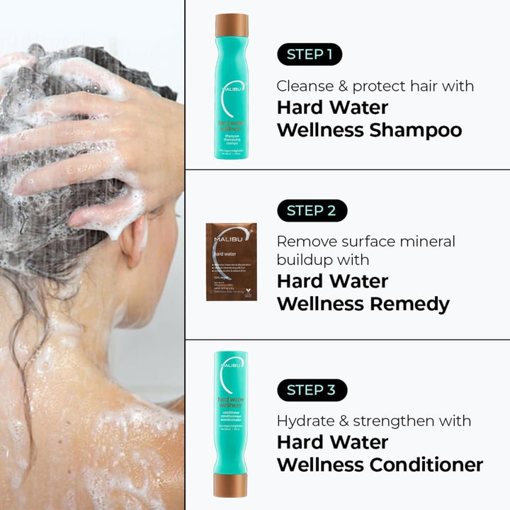 Malibu C Hard Water Wellness Remediy - Paquetes de champú de agua d...