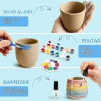 Rueda de cerámica para niños, juguete completo de arte y manualidades de cerámica para niños mayores de 6 años