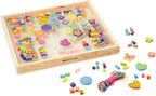 Melissa & Doug Bead Bouquet, juego de cuentas con más de 220 cuentas de madera, Total 1