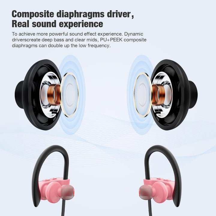 JOYWISE Auriculares Bluetooth, auriculares inalámbricos de 16 horas...