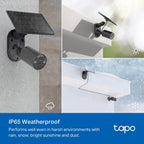 Tapo Cámara de seguridad inalámbrica para exteriores SolarCam 1080p, kit, Negro