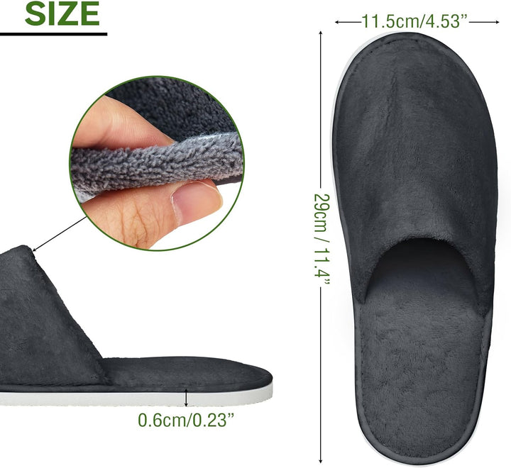 QatmMkt - 10 pares de pantuflas desechables unisex para invitados,...