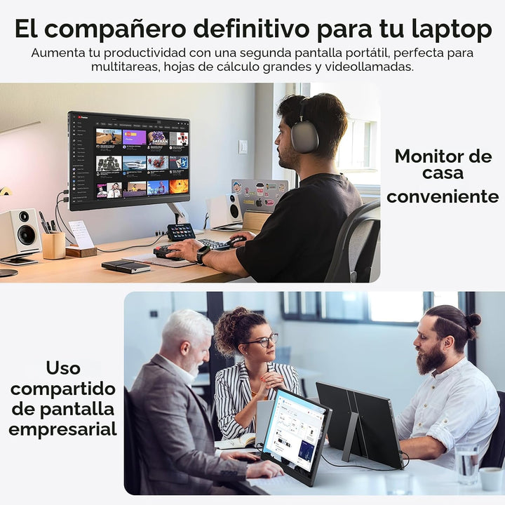 MNN 17.3" QHD 165Hz USB-C HDMI Monitor para juegos | 17.3"...