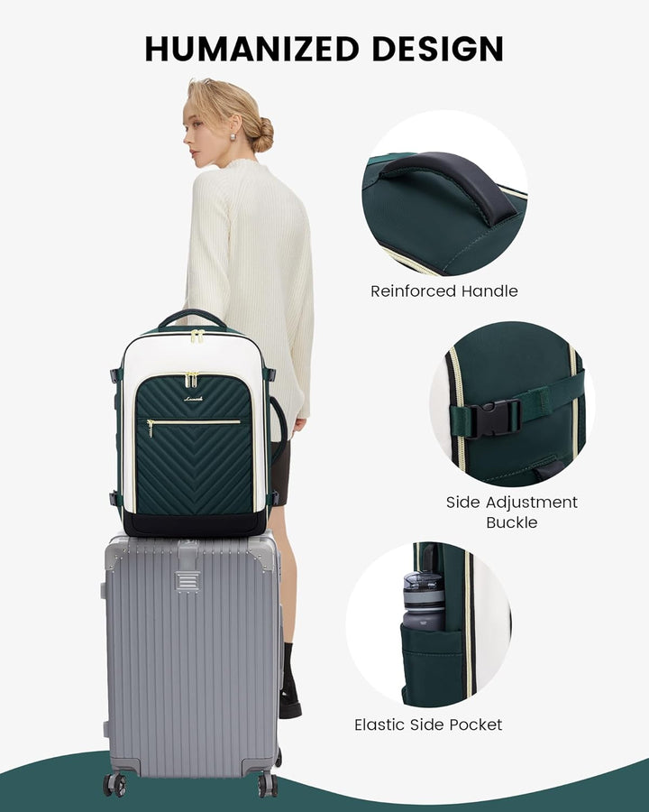 LOVEVOOK Mochila de viaje grande, mochila de mano para aviones, Moc...