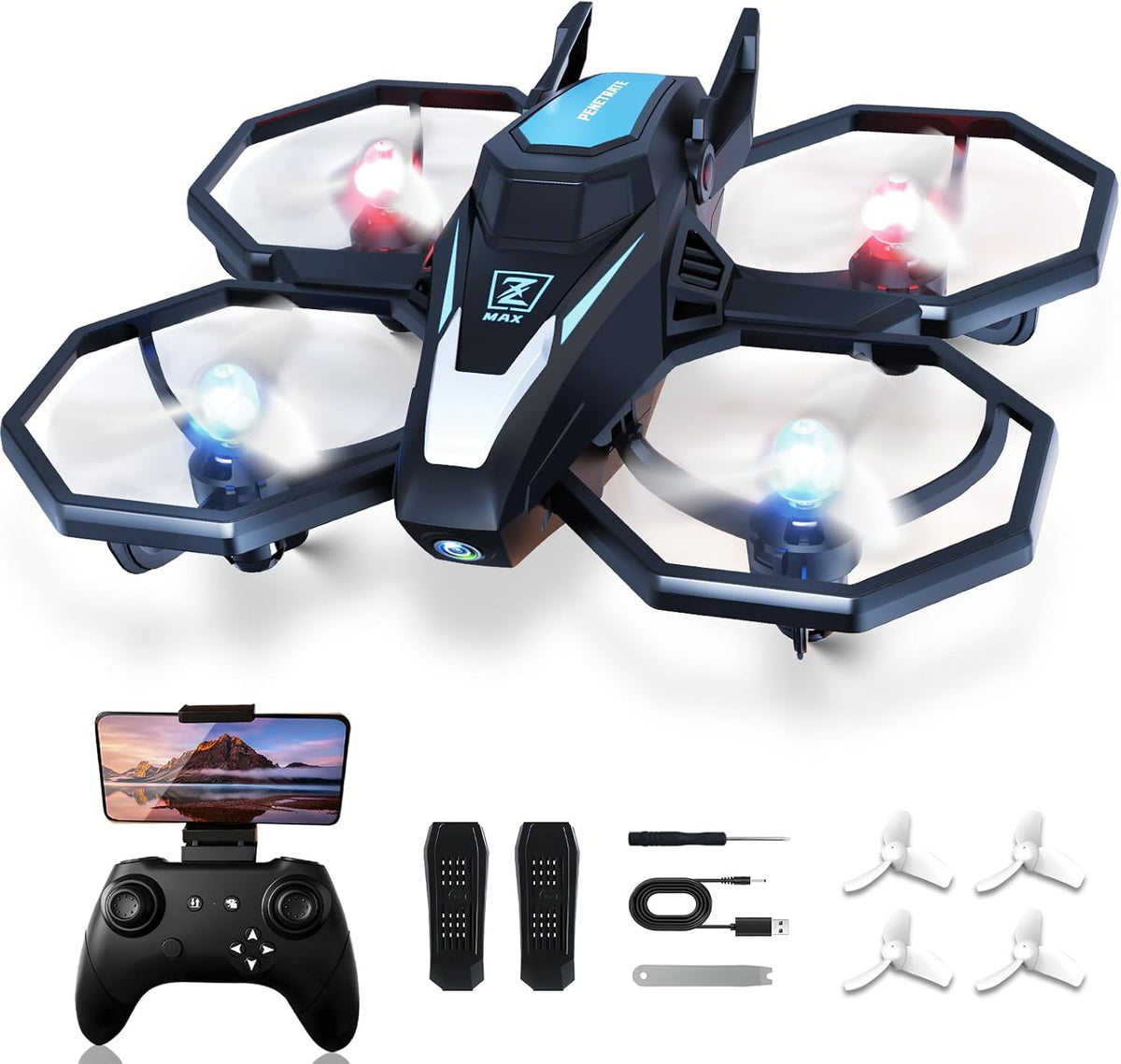 Drones para niños con cámara 1080p, control remoto RC Quadcopter para