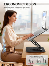 tounee Soporte para computadora portátil para escritorio, soporte a...