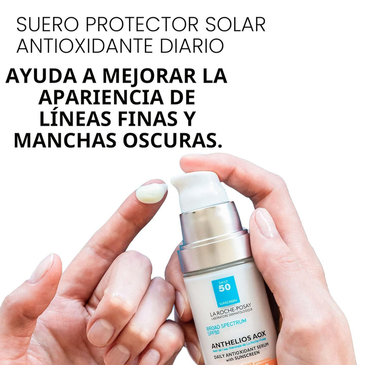 La Roche-Posay Anthelios AOX Suero Antioxidante Diario con SPF, Hid...