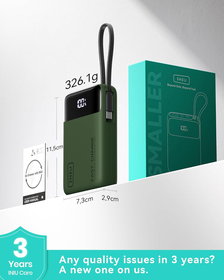 INIU Cargador portátil de 45 W, banco de energía más pequeño de 200...