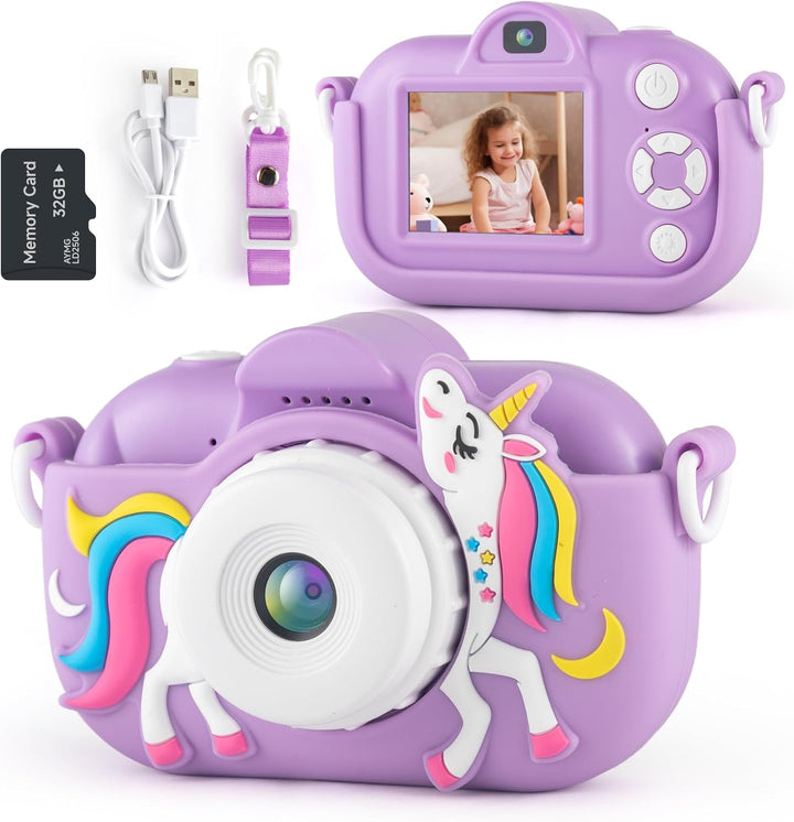 Cámara para niños para niñas de 3 a 5 años, cámara digital para niñ...