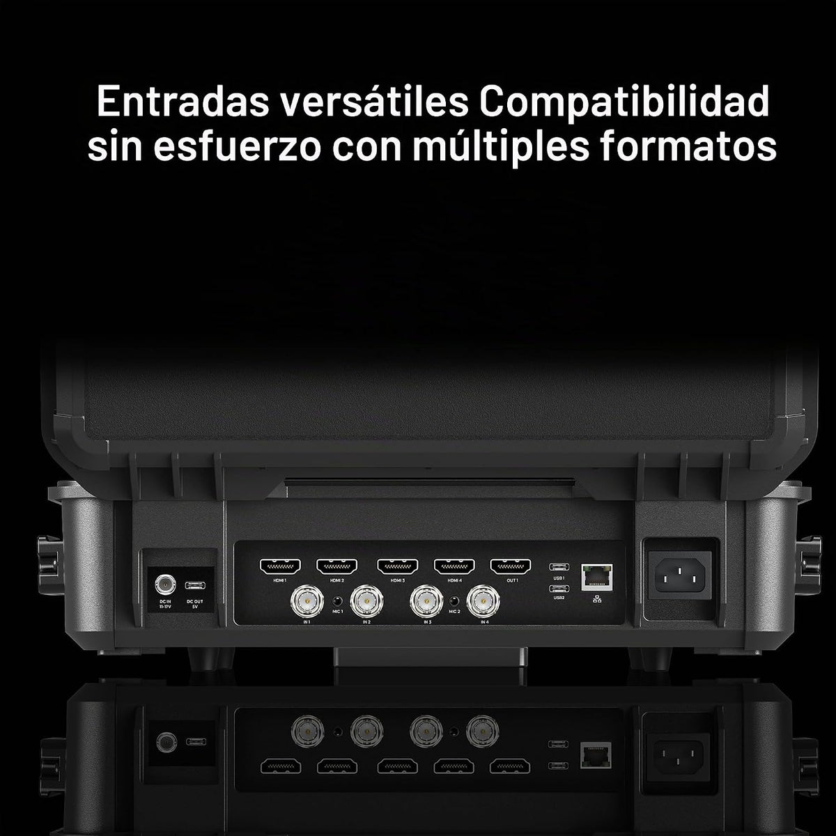 Kit Todo en Uno de Mezclador de Vídeo Multicámara Profesional de Transmisión en Vivo Osee GoStream Duet con 4 Entradas HDMI y SDI en USB-C I/O con Monitor de 14 Pulgadas, Cable DC a Tipo C Incorporado